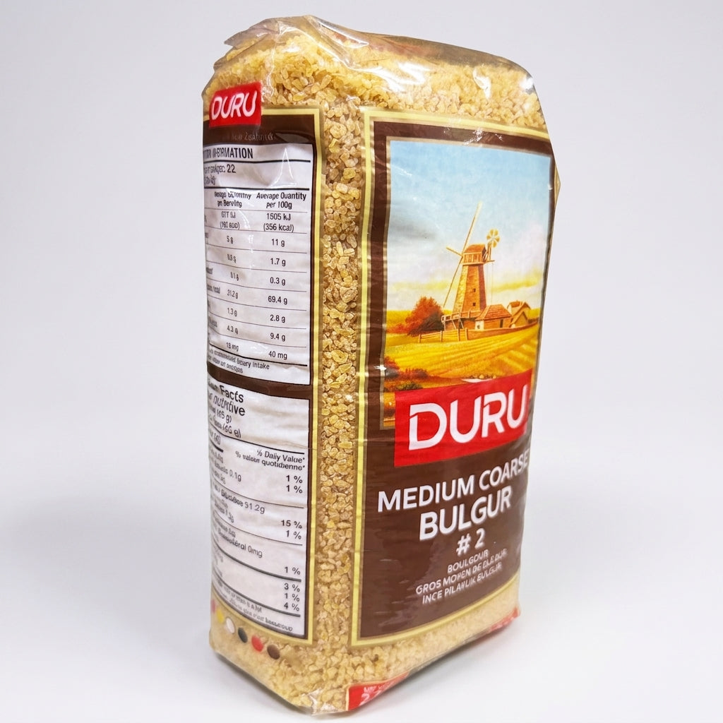 Duru Medium Coarse Bulgur #2 - Premium Turkish Wheat for Pilafs