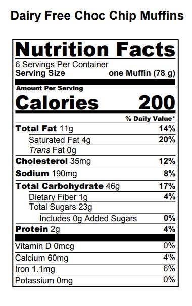 4 pk. Nut and Gluten Free Muffins