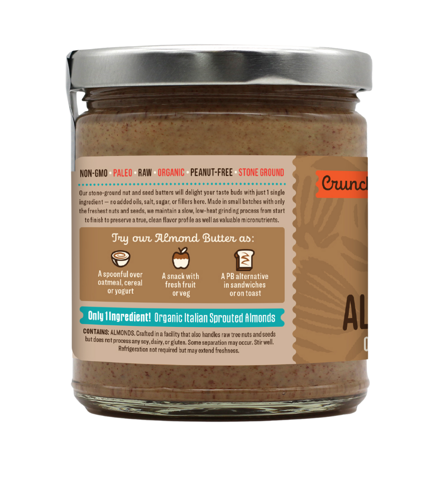 Crunchy Sprouted Almond Butter