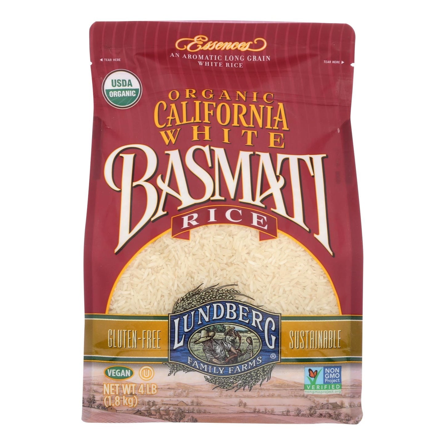 Lundberg Family Farms Organic White Basmati Rice  case Of 6  4 Lb(D0102H5NL4T)