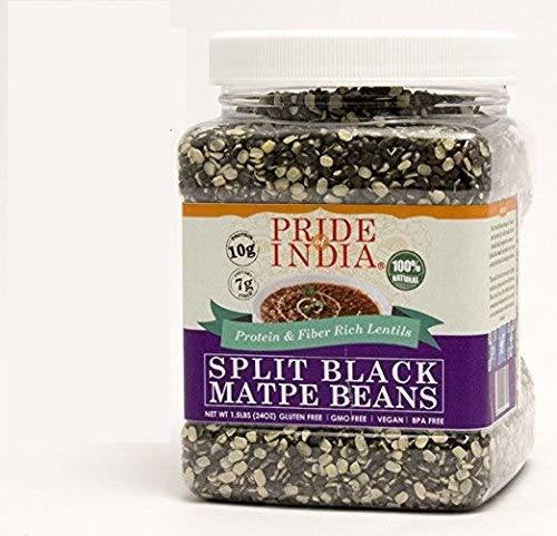 Pride Of India - Indian Split Black Gram Matpe Beans - Protein & Fiber Rich Urad Dal(D0102HP6BJY.)