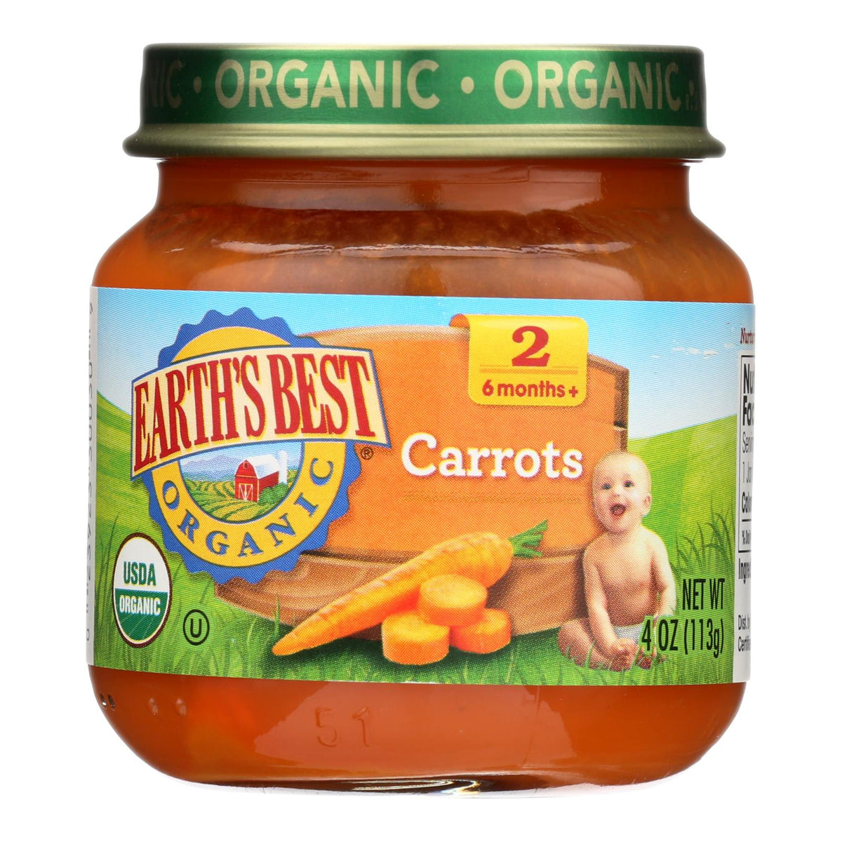 Earth'S Best - Stage 2 Carrots - Case Of 10-4 Oz(D0102Hx240W.)