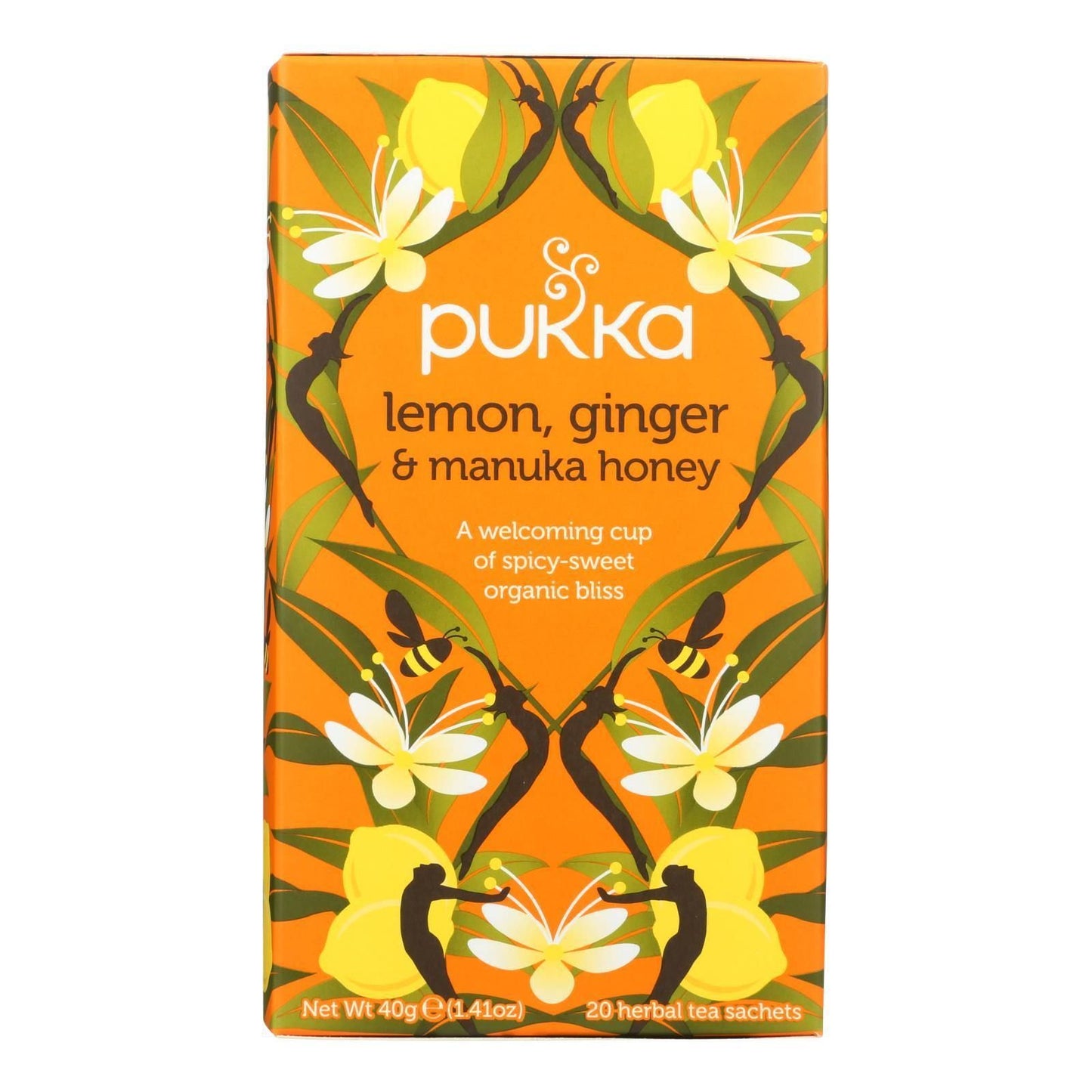 Pukka Herbal Teas Tea - Organic - Lemon Ginger and Manuka Honey - 20 Bags - Case of 6(D0102HX2TVY.)
