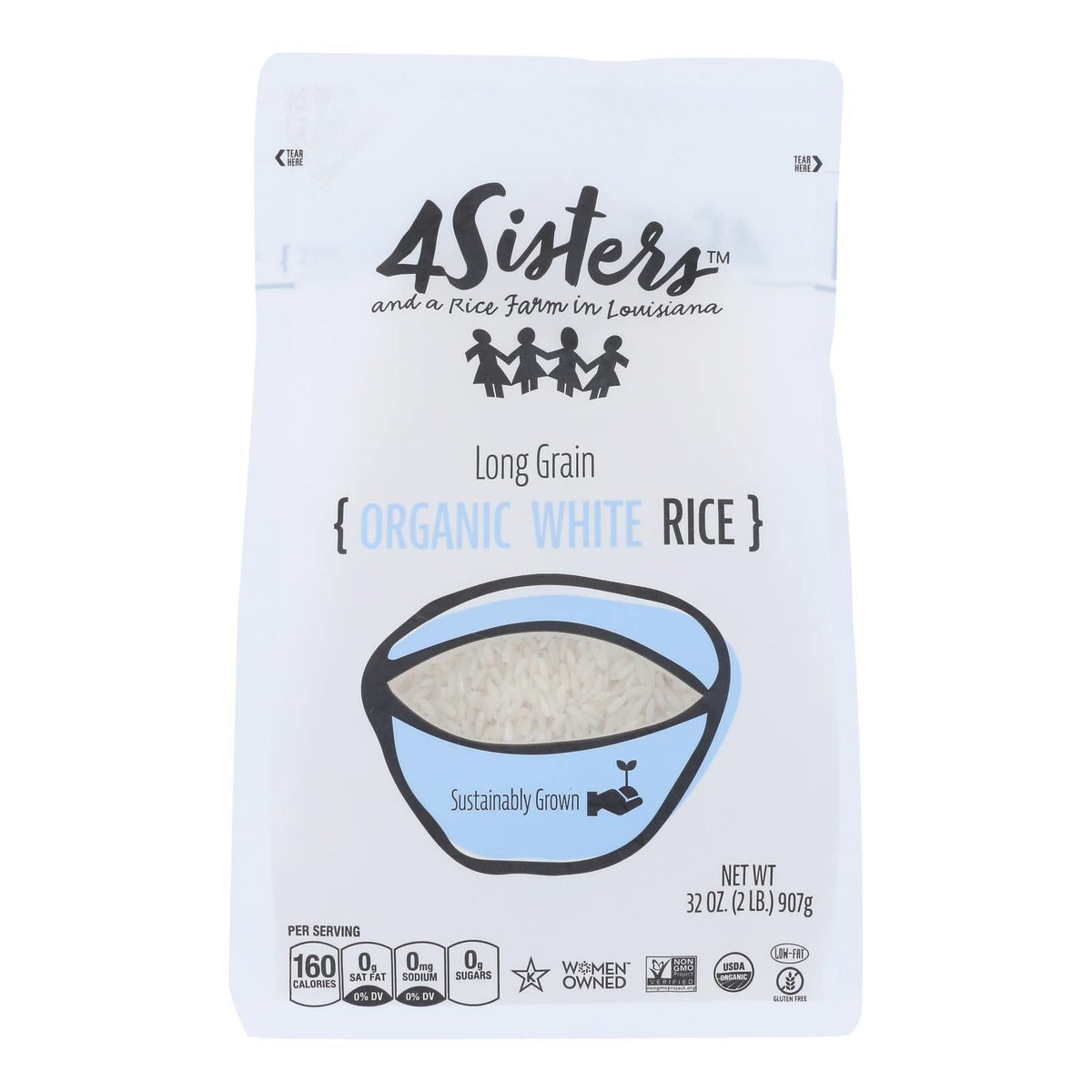 4 Sisters - Rice Og2 White Long Grain - CS of 6-2 LB(D0102HXG5LY.)