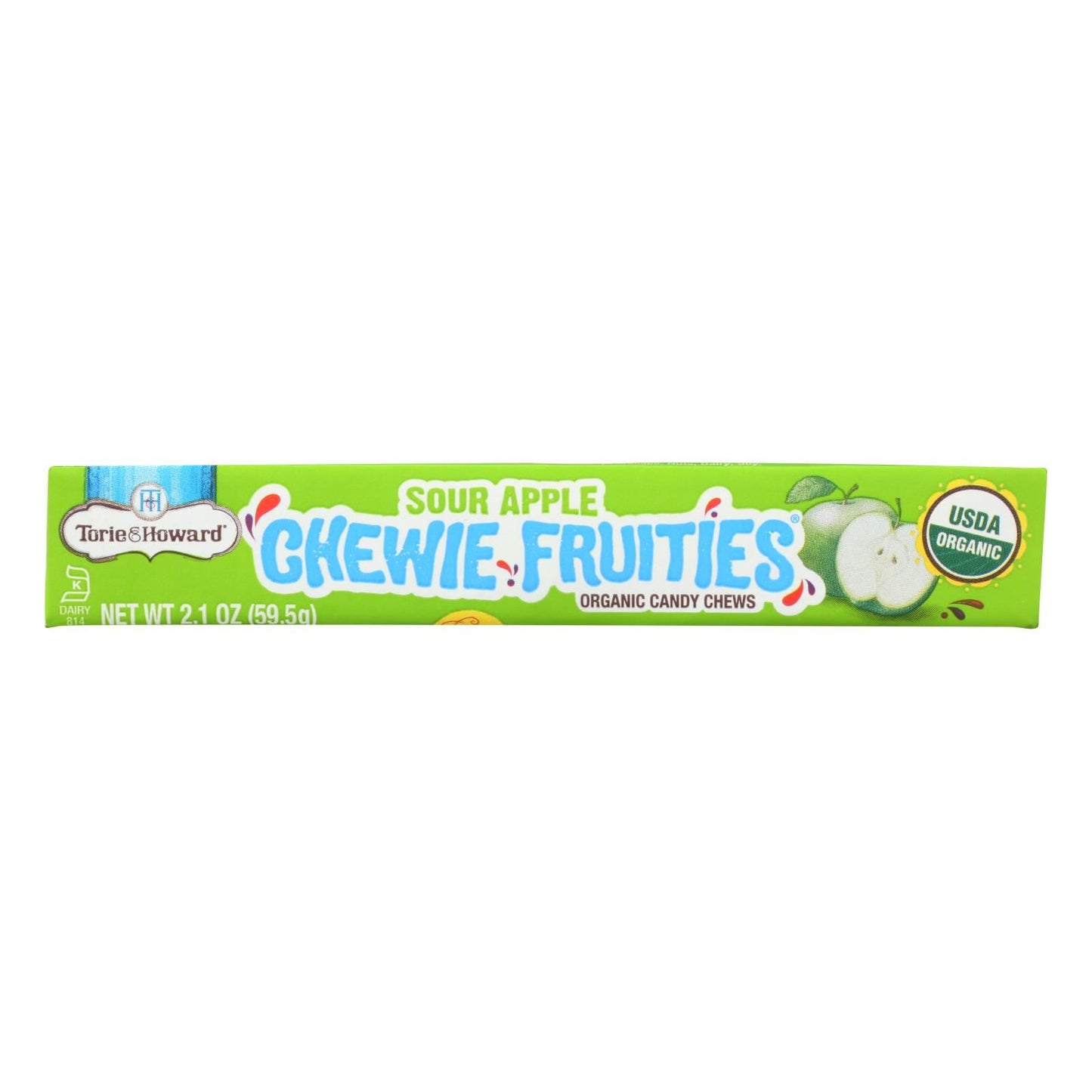 Torie and Howard - Chewy Fruities Organic Candy Chews - Sour Apple - Case of 18 - 2.1 oz.(D0102HXWHKX.)