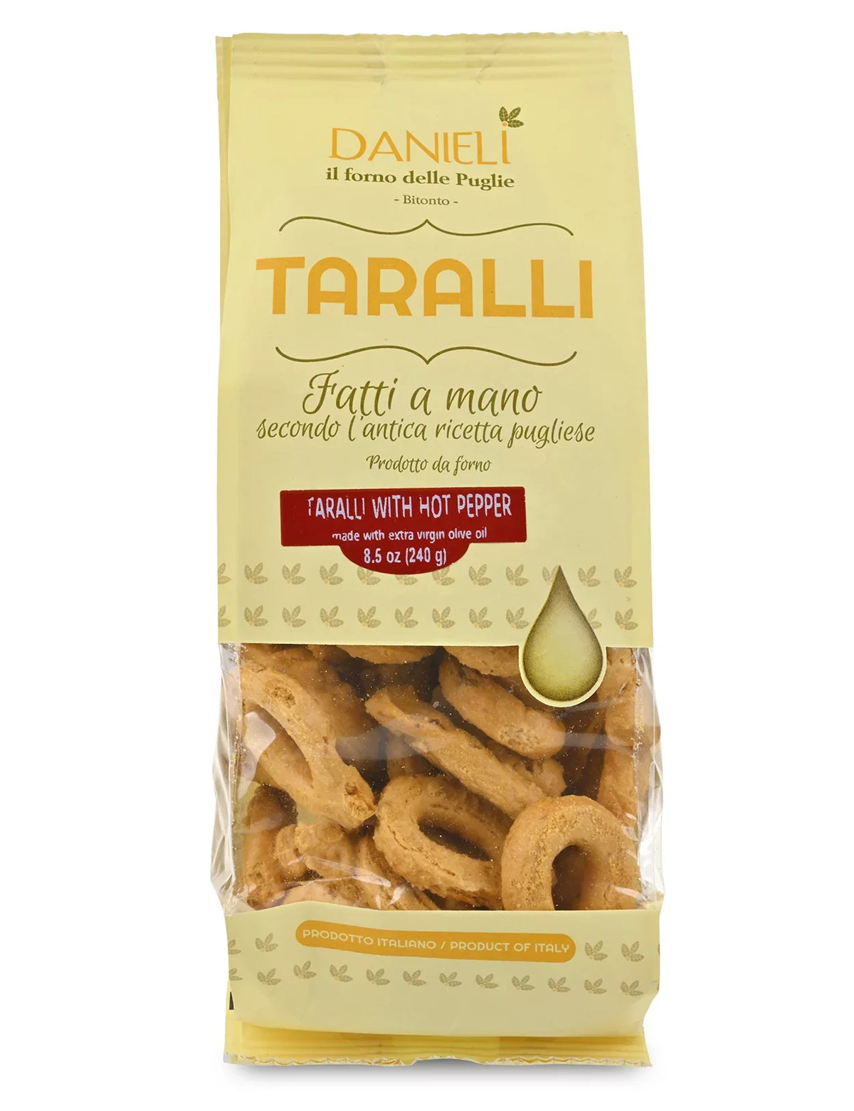 Taralli al Peperoncino - With Hot Pepper Produced by: Danieli  in Puglia, Italy