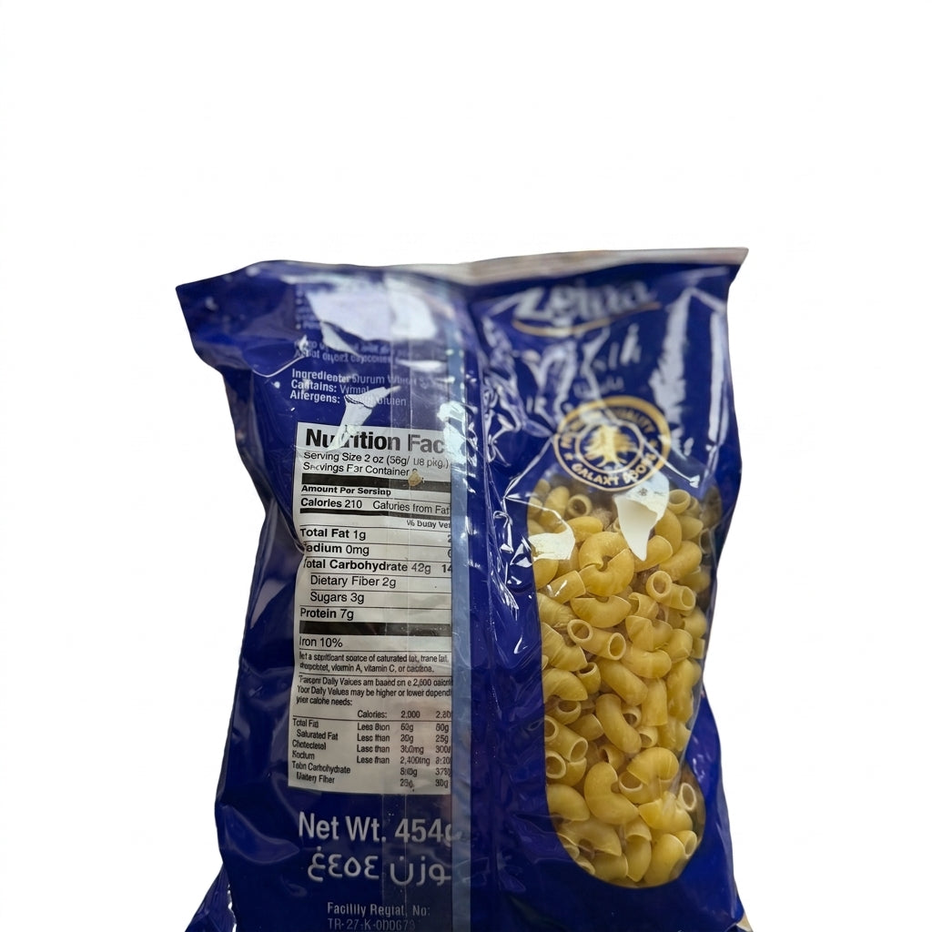 Zeina Elbow Pasta 454g - Premium Quality Macaroni