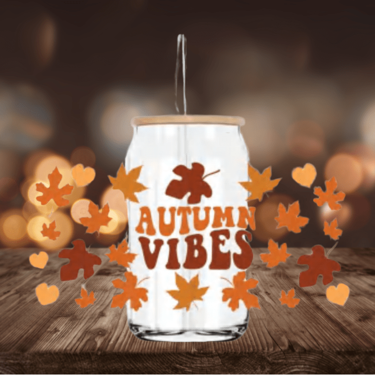 Pumpkin Spice Aesthetic Cup – Autumn Iced Coffee Tumbler, Reusable Drinkware