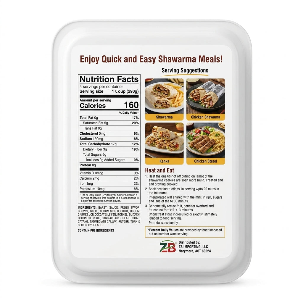 Ziyad Chicken Shawarma 10.4 oz - Ready-to-Heat Middle Eastern Meal