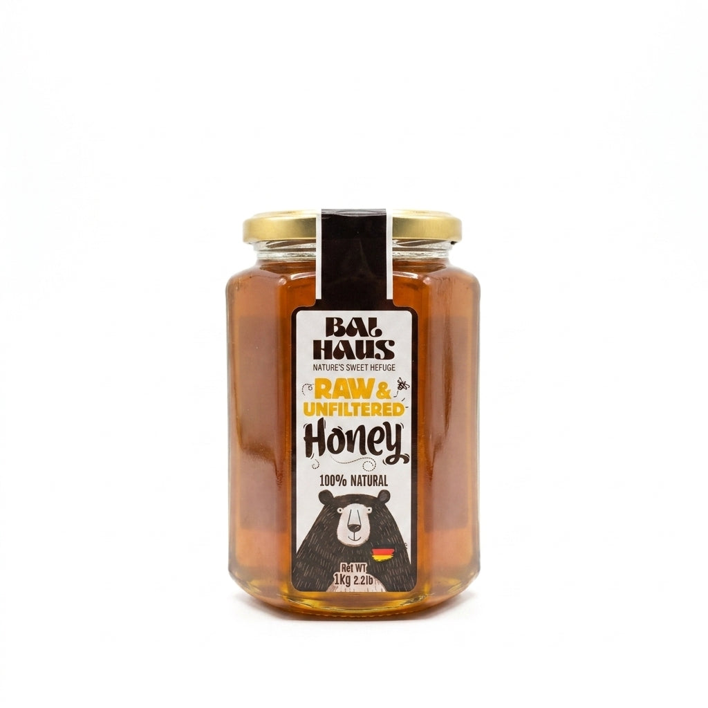 Bär Haus Raw & Unfiltered Honey 1kg - 100% Natural German Honey
