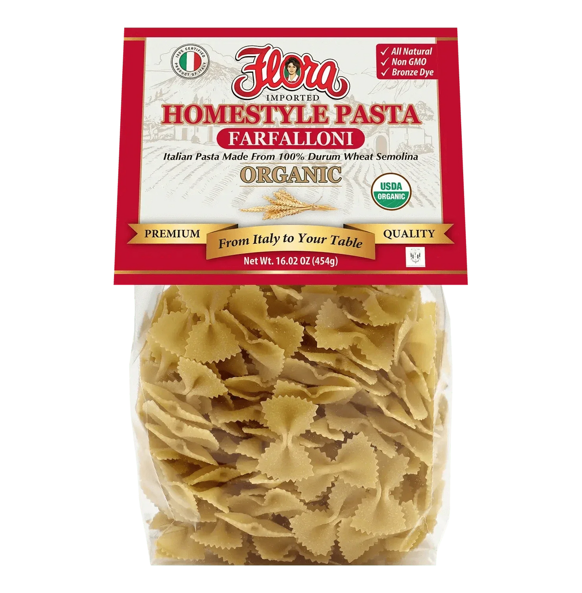 Homestyle Farfalloni Pasta - Organic - 16.02 oz