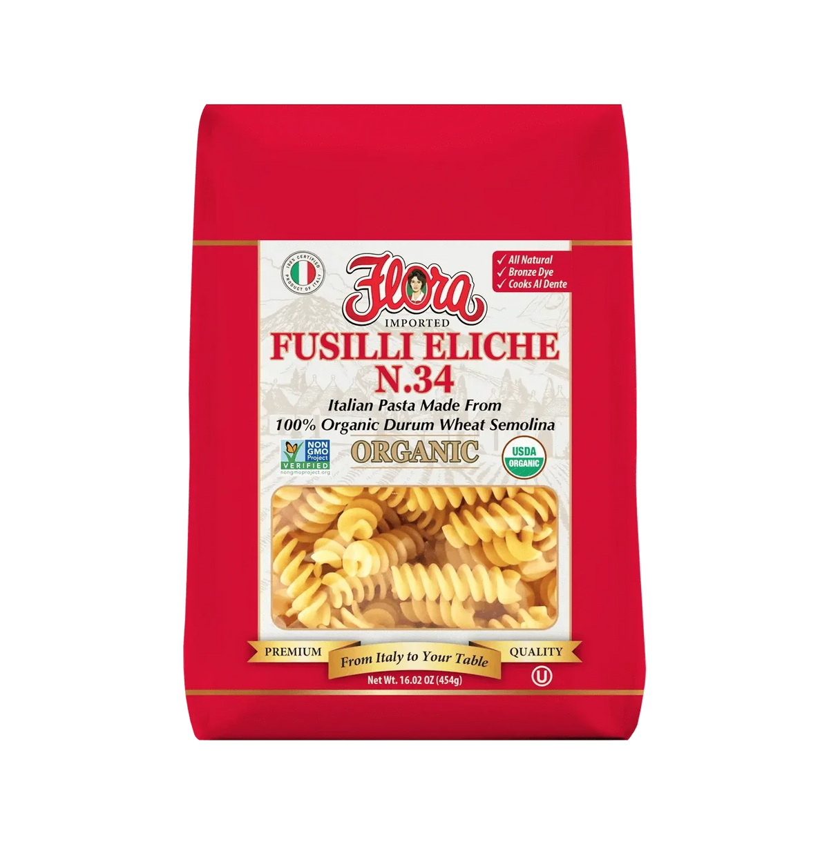 Fusilli Eliche Pasta No. 34 - Organic - 16.02 oz