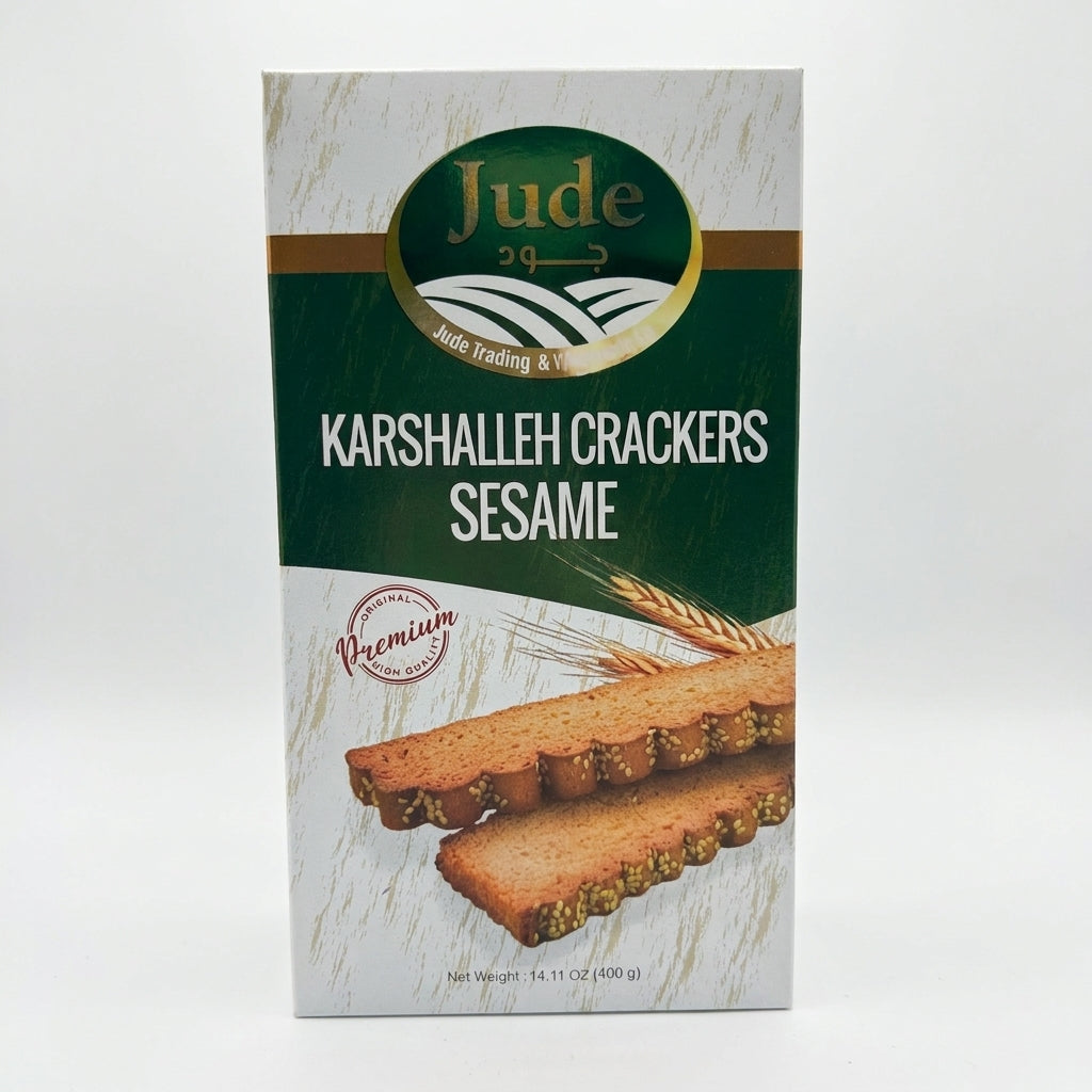 Jude Karshalleh Crackers Sesame 14.11 oz - Premium Arabian Crackers