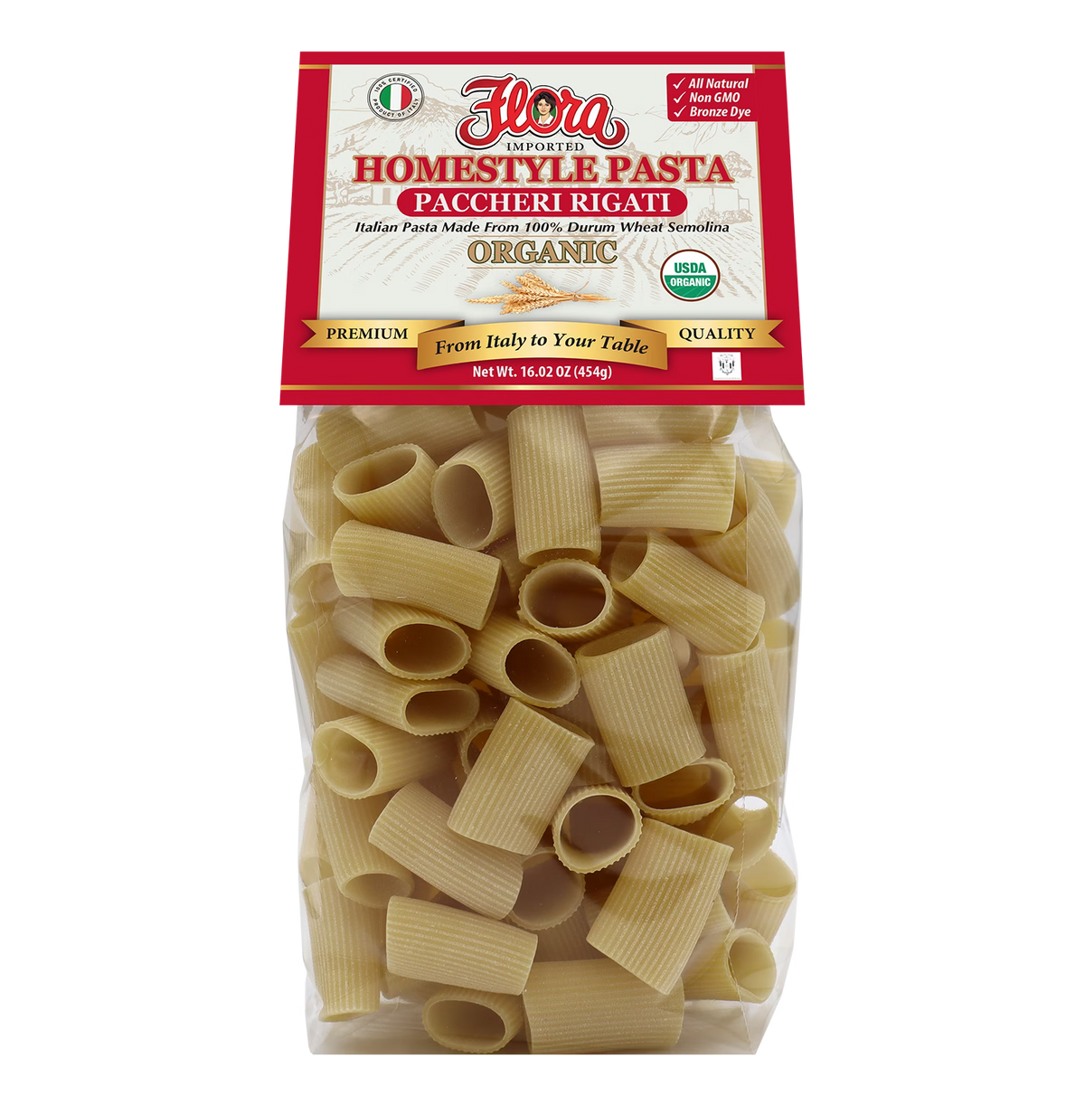 Homestyle Paccheri Rigati Pasta - Organic - 16.02 oz