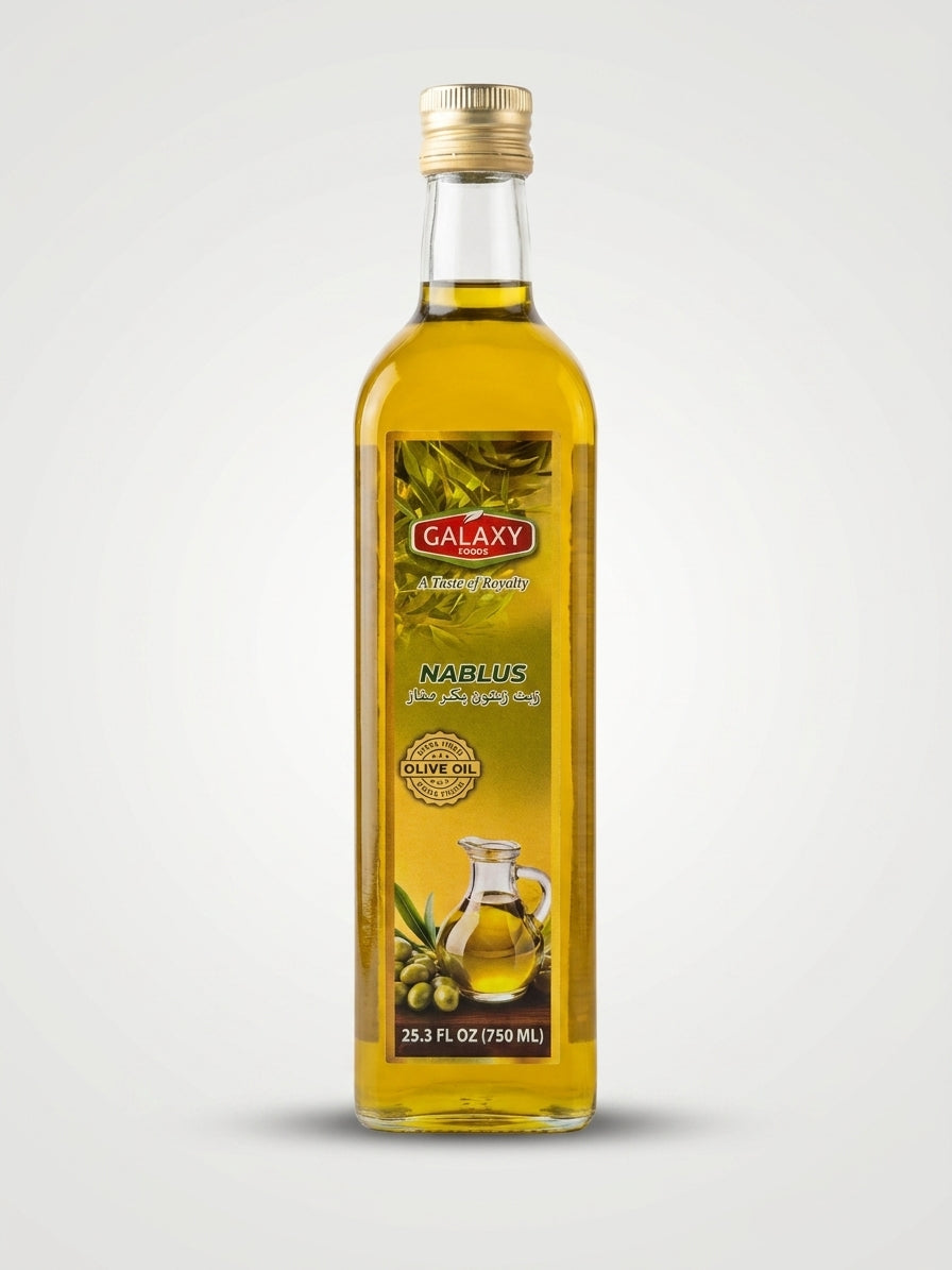 Galaxy Nablus Extra Virgin Olive Oil 25.3 oz - Premium Cold Pressed