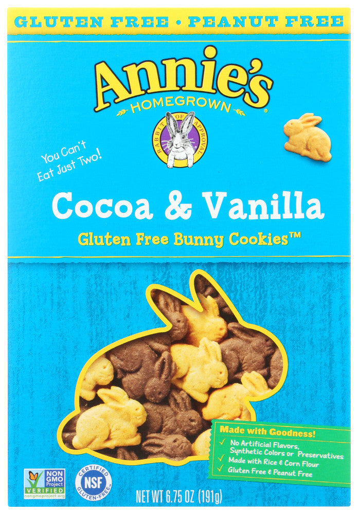 Annies Gluten Free Cocoa & Vanilla Bunny Cookies (12x6.75Oz)