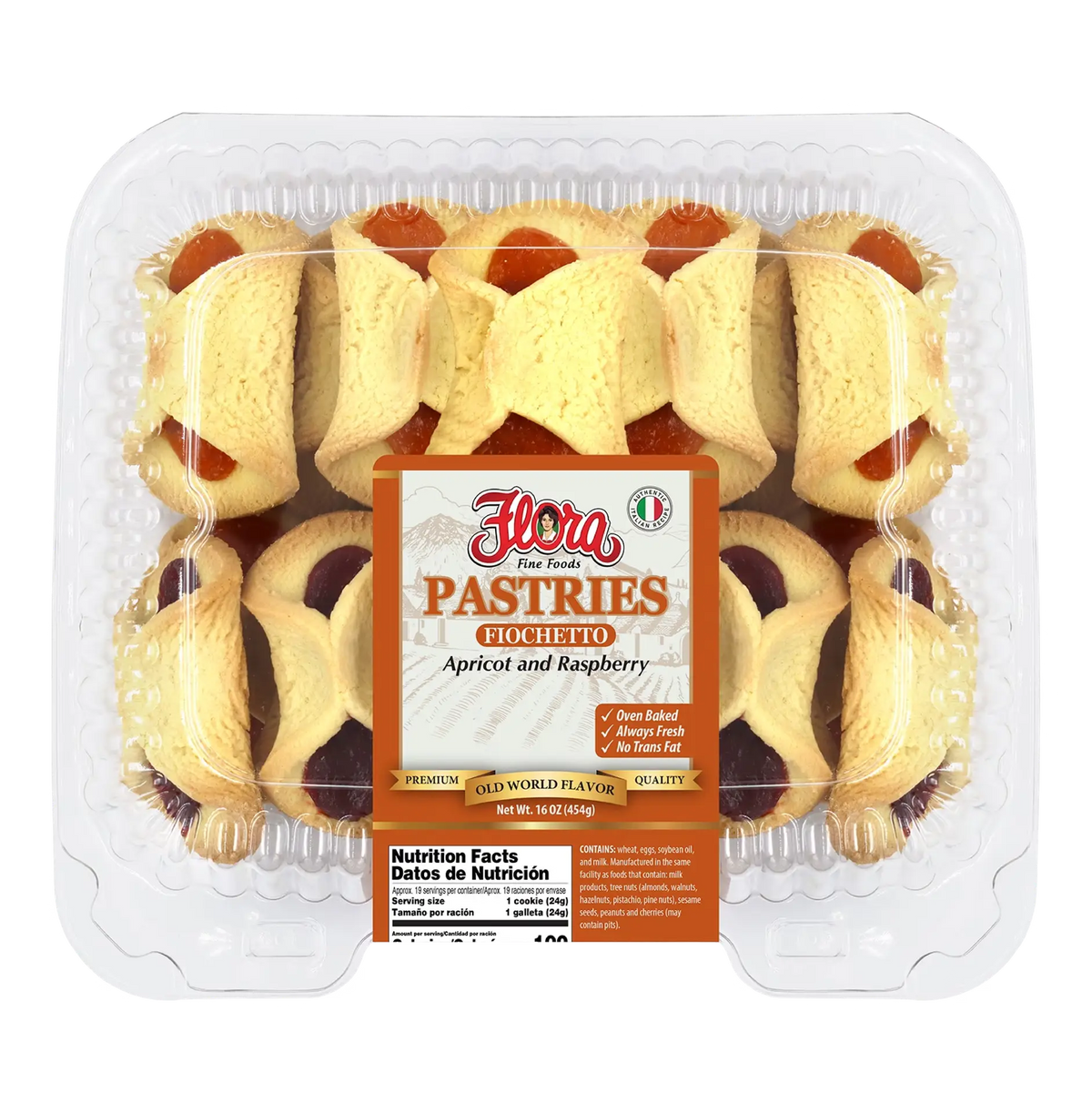 Apricot & Raspberry Fiochetto - Pastries - 14.6 oz