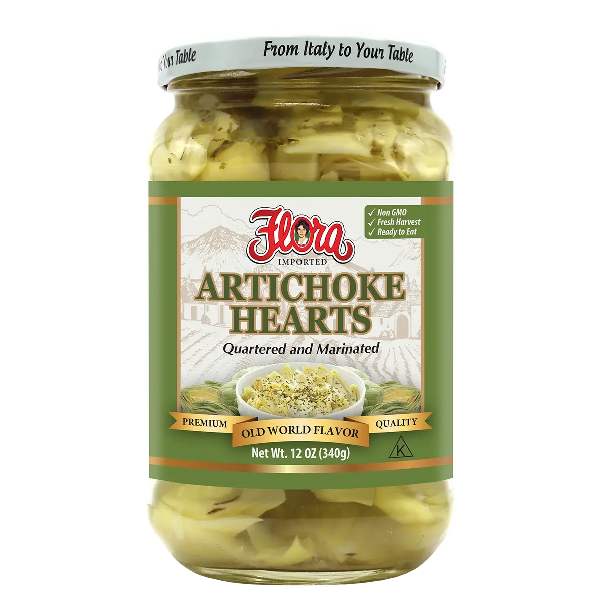 Artichoke Hearts - Quartered and Marinated - 12 oz