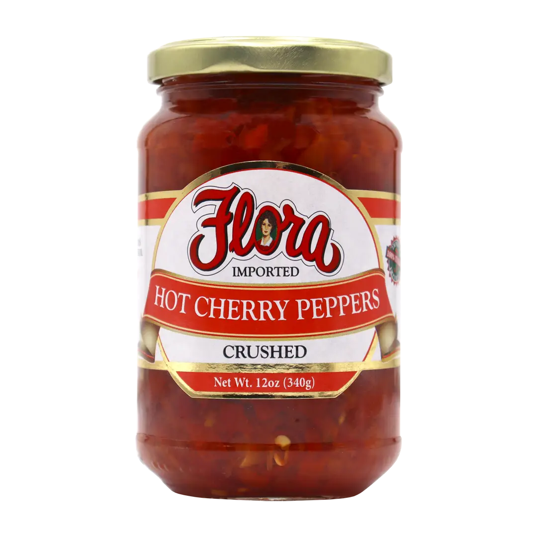 Hot Cherry Peppers - Crushed - 12 oz