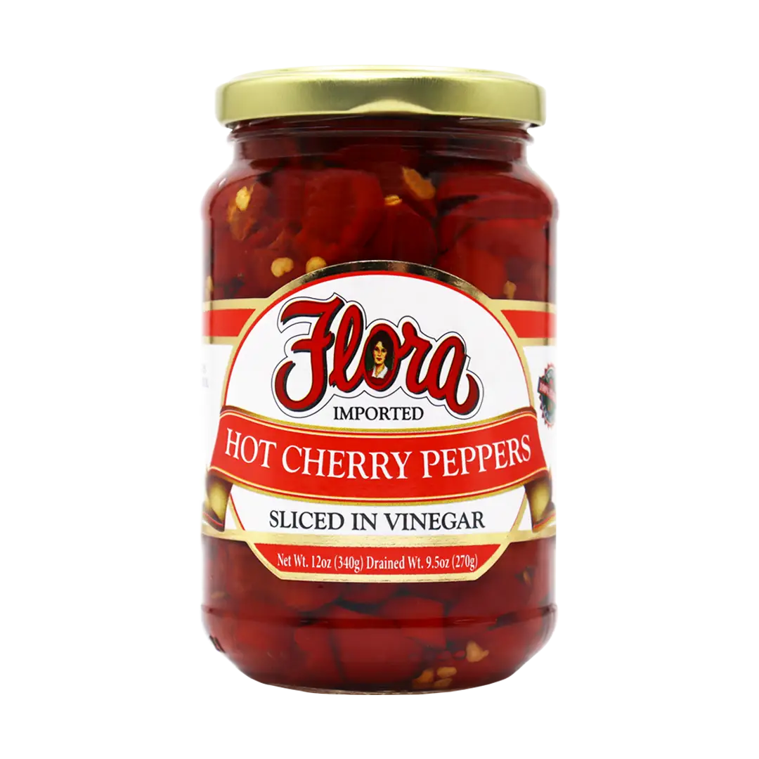 Hot Cherry Peppers Sliced In Vinegar - 12oz