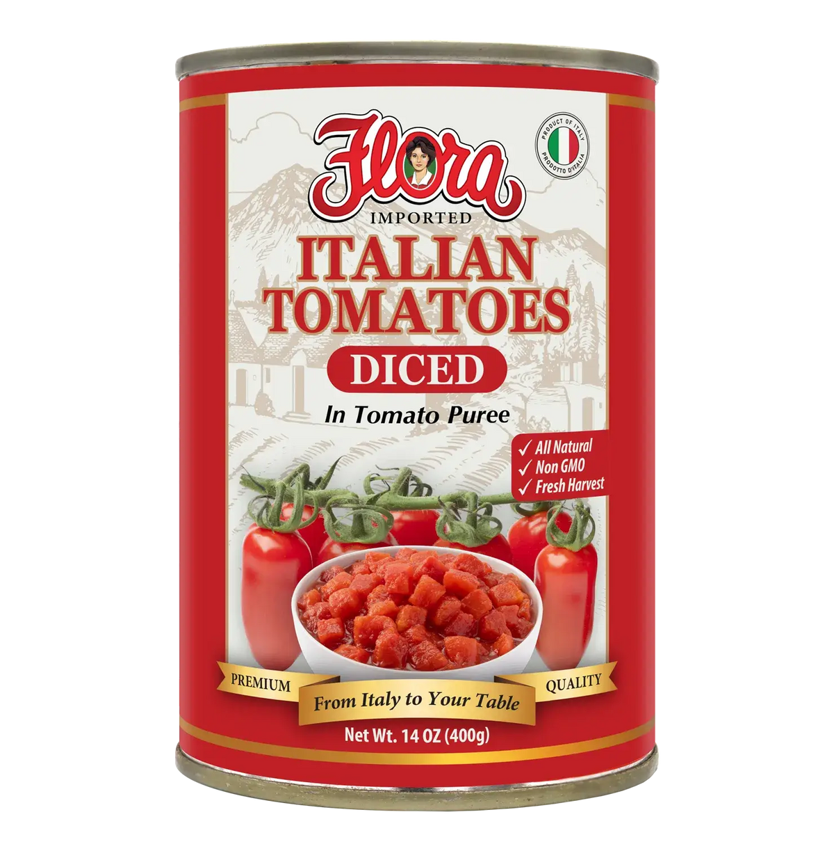 Italian Diced Tomatoes - In Tomato Puree - 14 oz