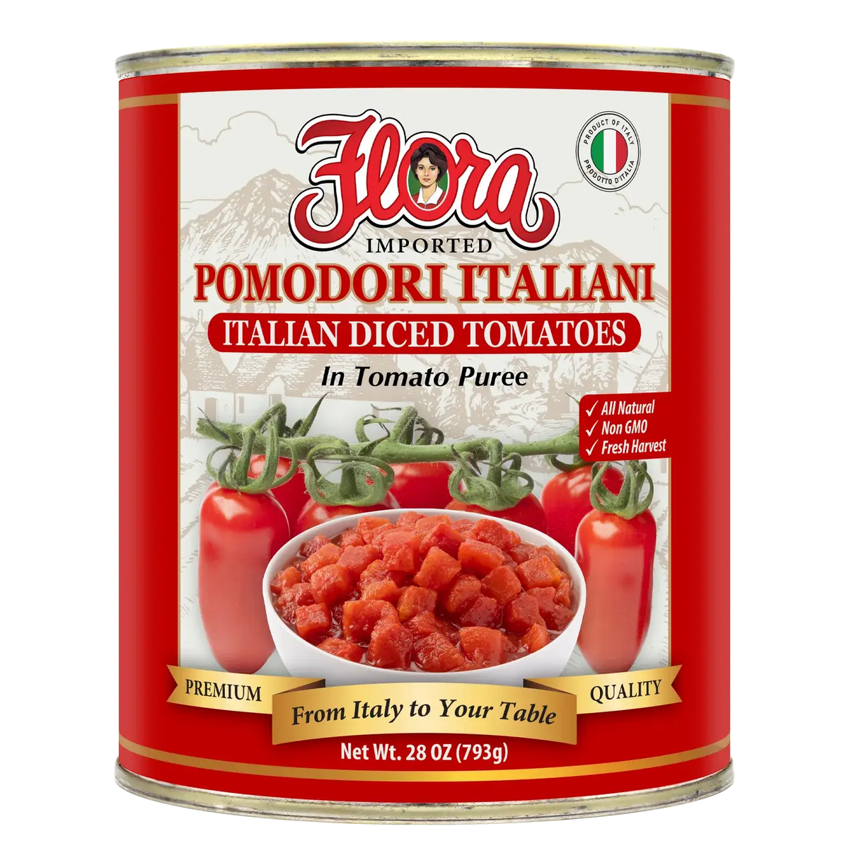 Italian Diced Tomatoes - In Tomato Puree - 28 oz