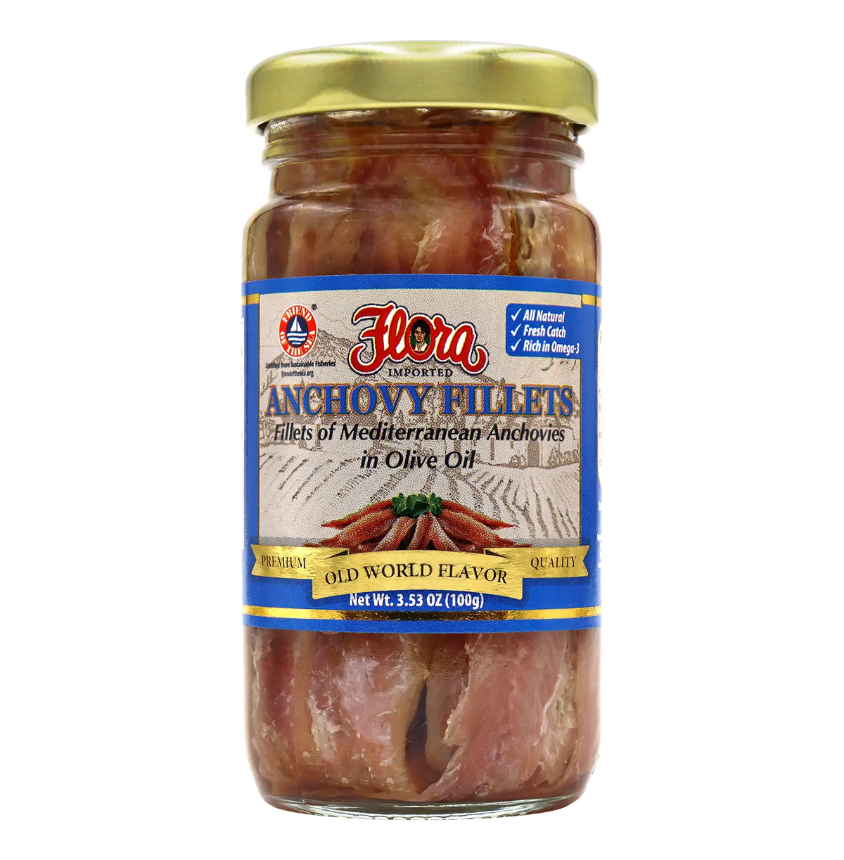Mediterranean Anchovy Fillets in Olive Oil - 3.5oz