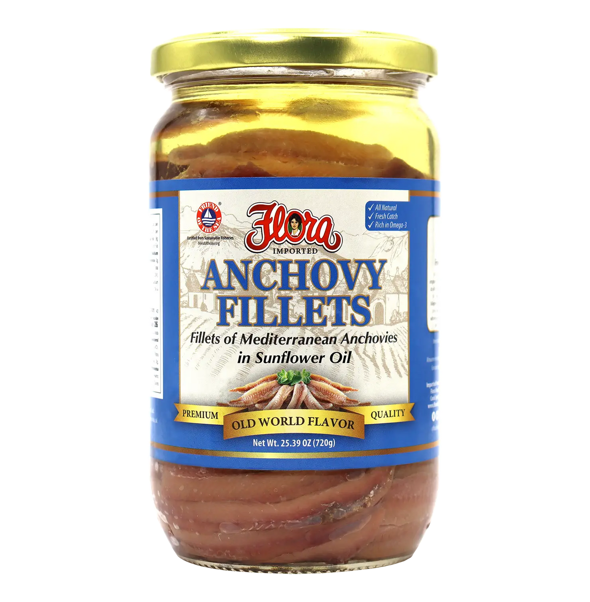 Mediterranean Anchovy Fillets In Sunflower Oil - 25.39oz