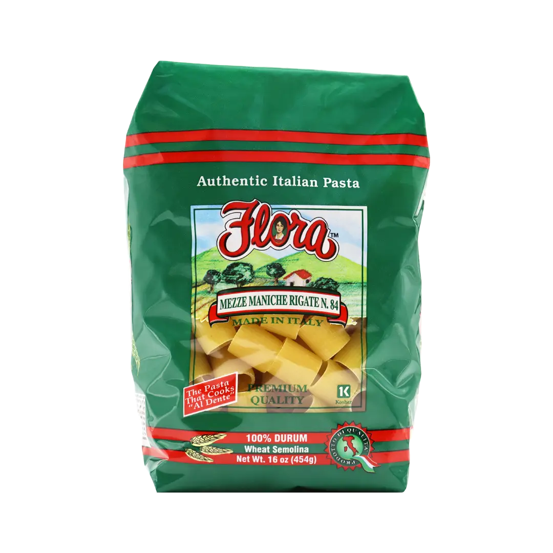 Mezze Maniche Rigate Pasta No. 84 - 16 oz