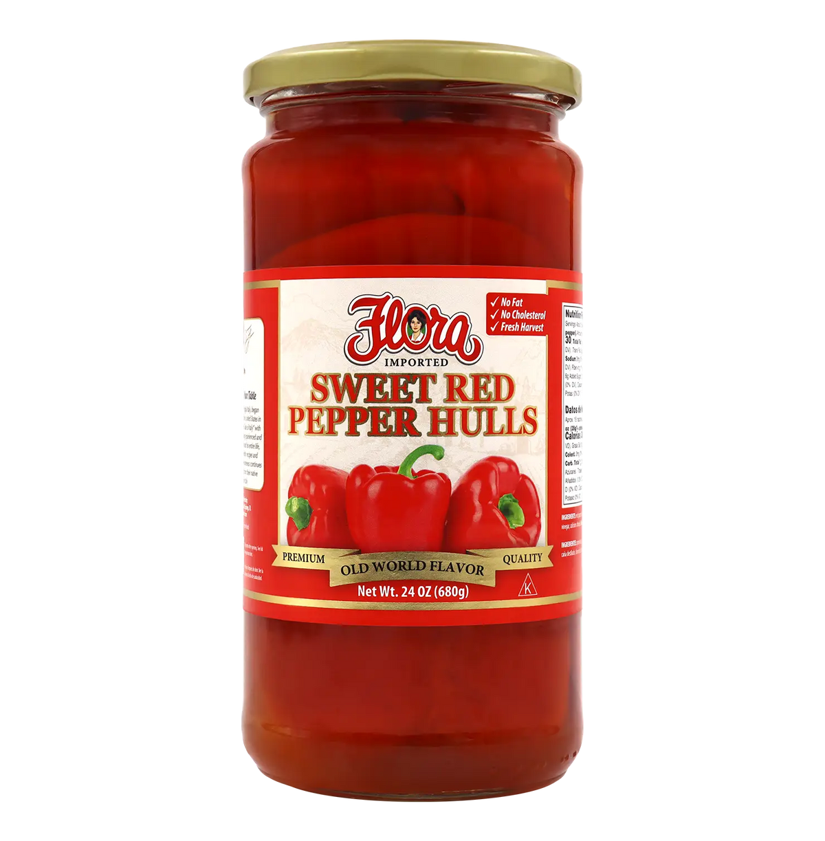 Sweet Red Pepper Hulls - 24 oz