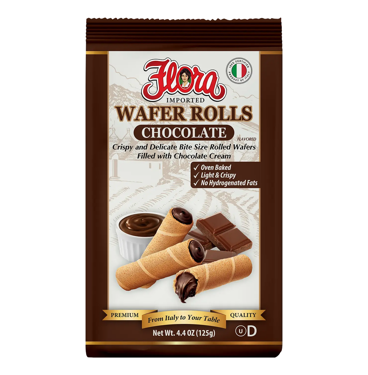 Wafer Rolls - Chocolate - 4.4 oz