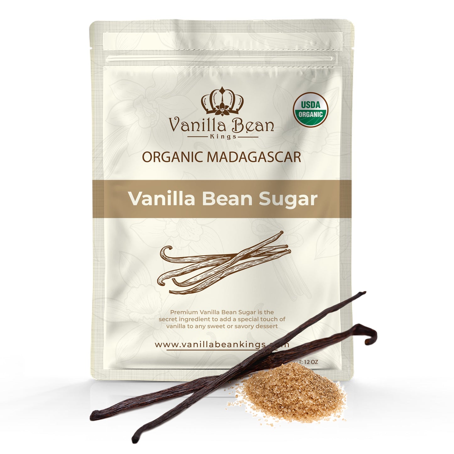 Organic Vanilla Bean Sugar - 12 OZ