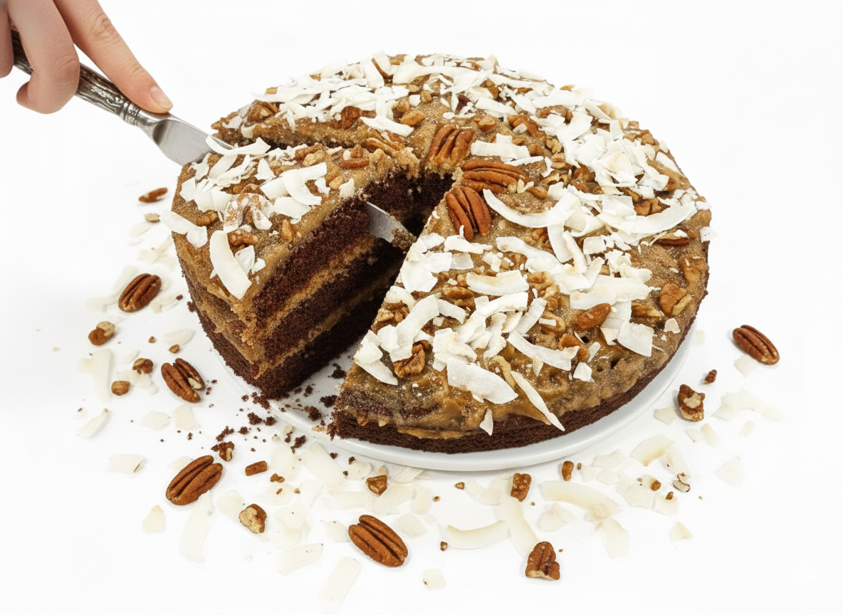 Andy Anand Sugar-Free German Chocolate Cake, 2.4 lb – Belgian Cocoa, Coconut-Pecan Filling, Keto & Diabetic-Friendly Birthday Gift Box