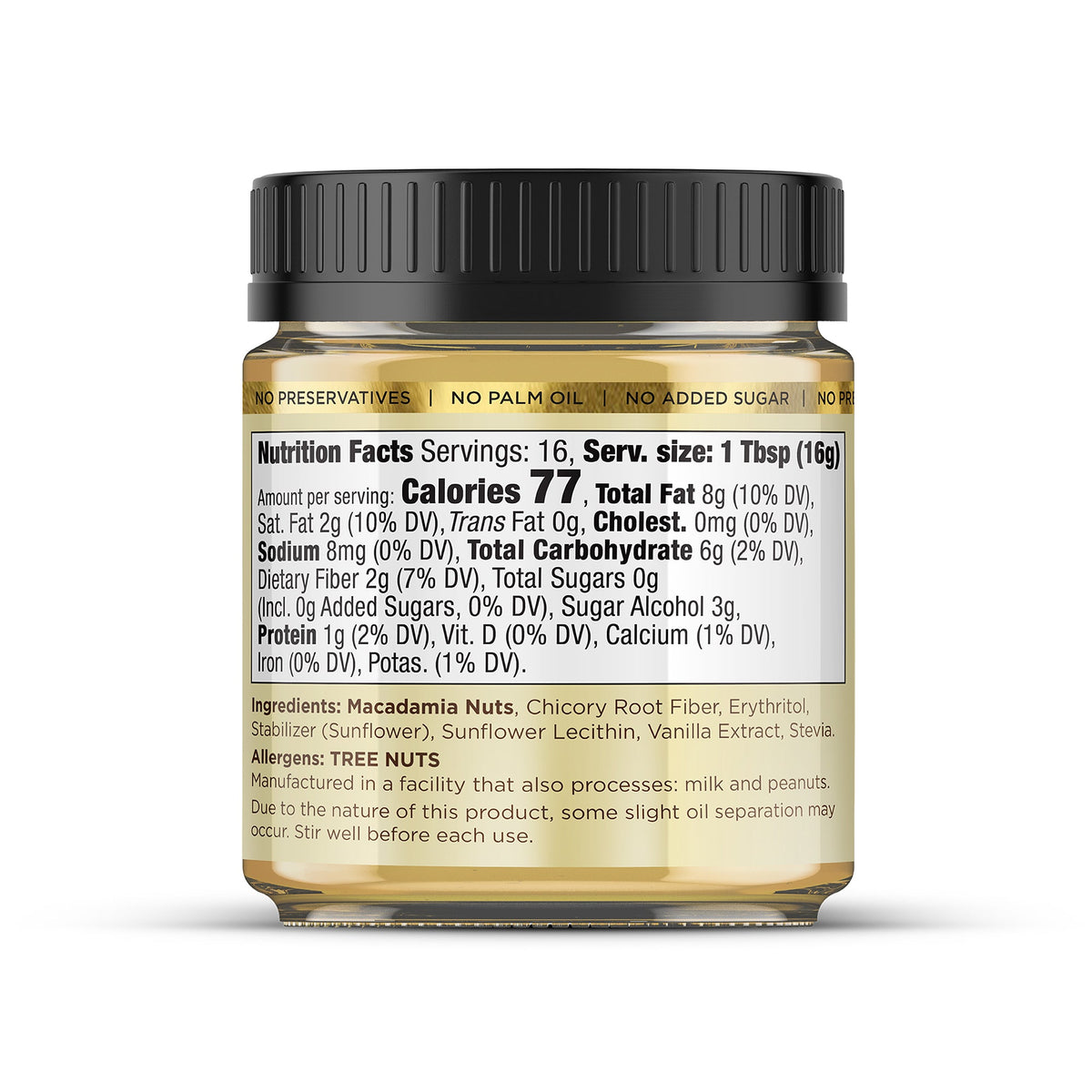 Macadamia Nut Butter White Chocolate Flavor  (1 Flavor, 1 Jar)