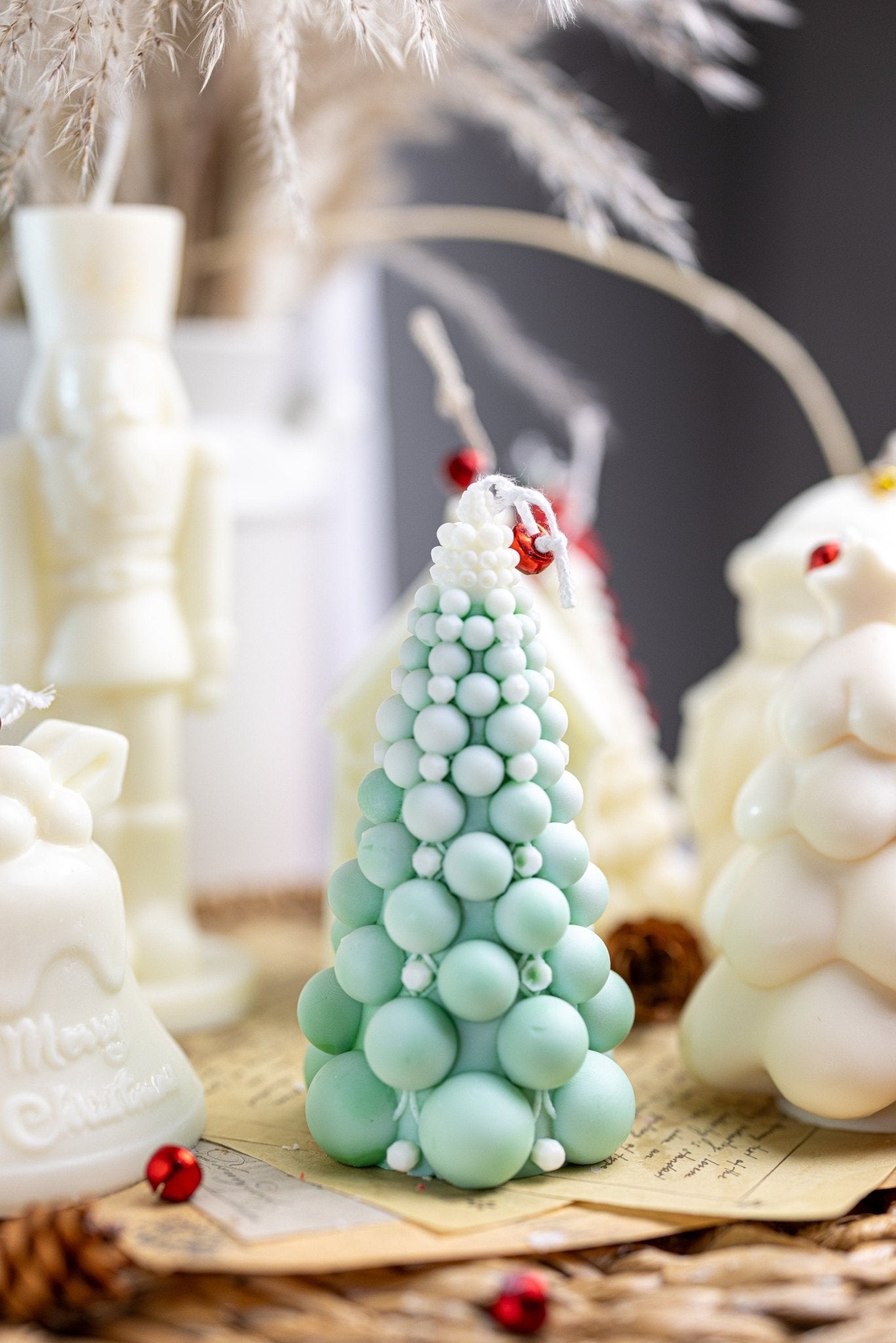 Bubble Christmas Tree Candle – Hand-Poured All-Natural Soy Wax – Holiday Decorative Gift Candle