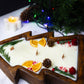 Large Christmas Tree Wooden Dough Bowl Scented Candle – Handcrafted Soy Wax Holiday Decor & Gift