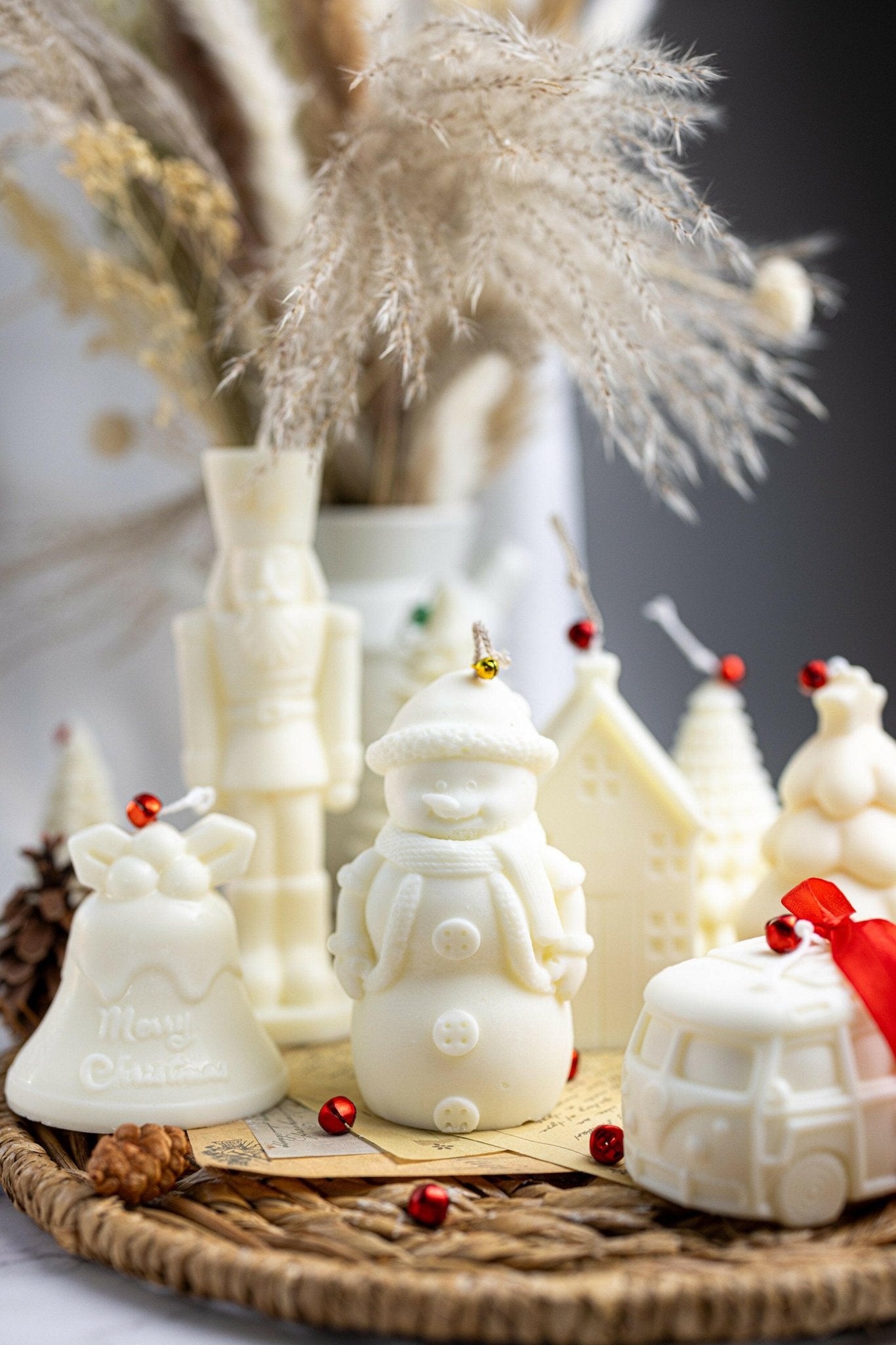 Snow-Capped Christmas Tree Candle – Handmade Soy Candle for Gifts & Home Decor