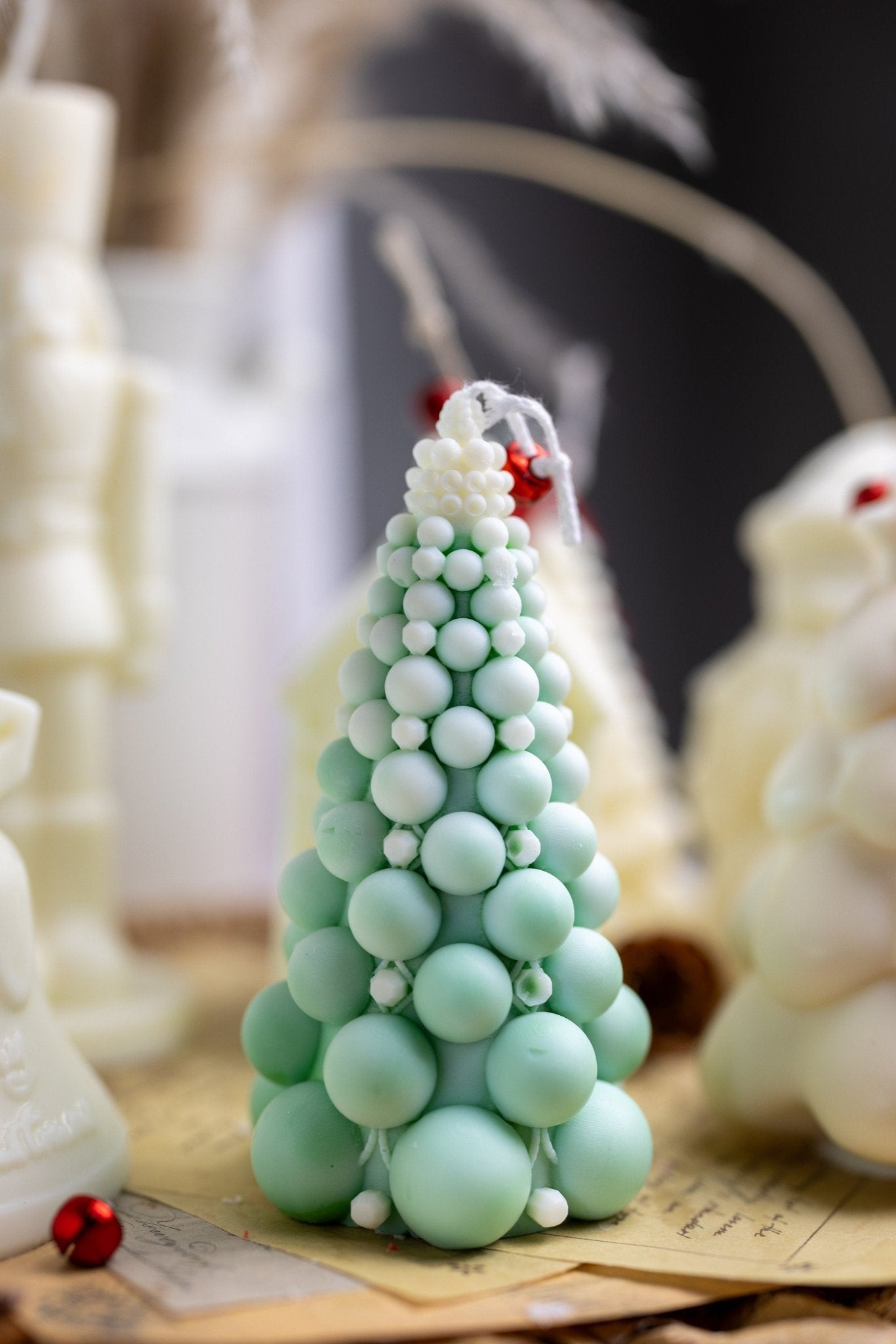 Bubble Christmas Tree Candle – Hand-Poured All-Natural Soy Wax – Holiday Decorative Gift Candle