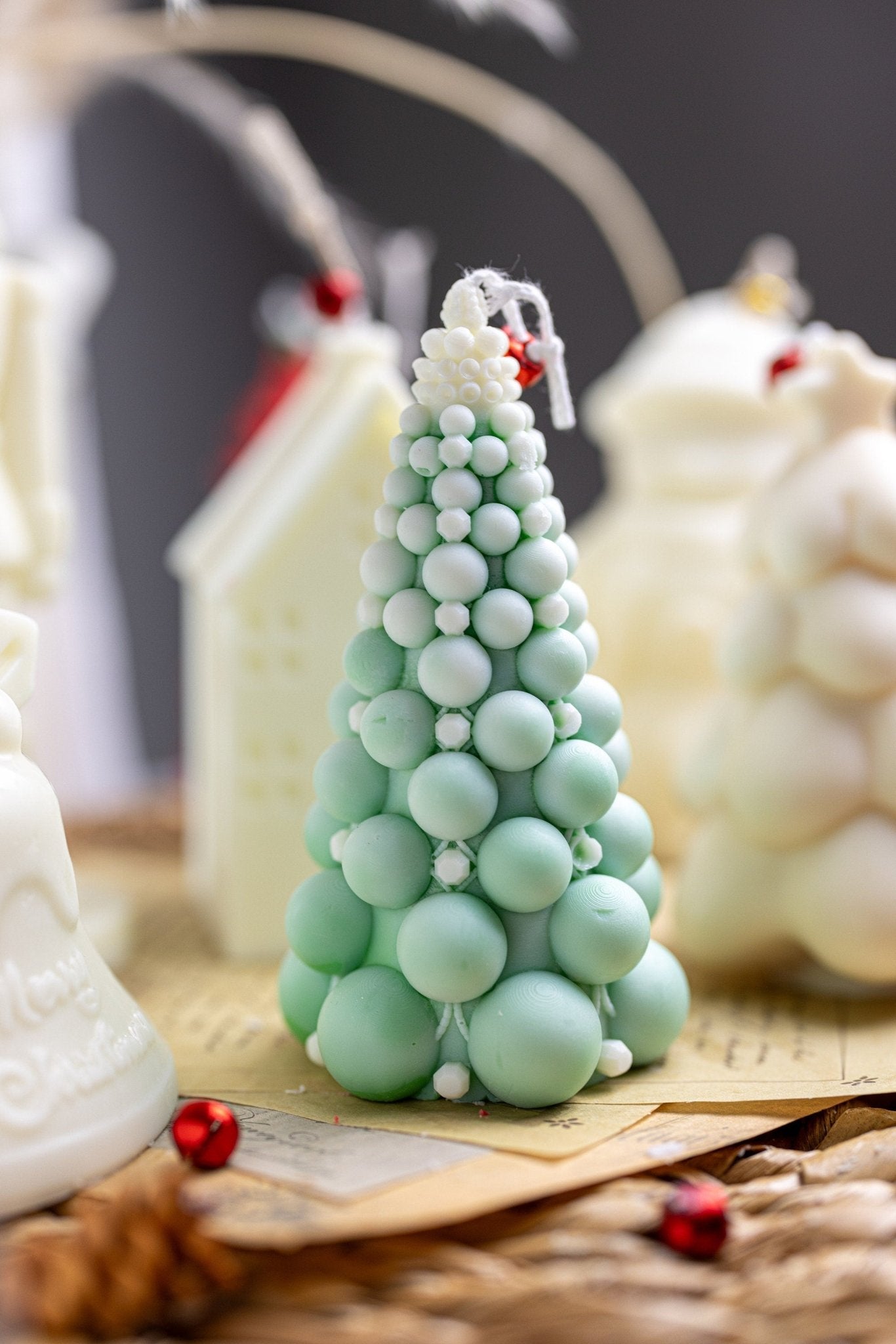 Bubble Christmas Tree Candle – Hand-Poured All-Natural Soy Wax – Holiday Decorative Gift Candle