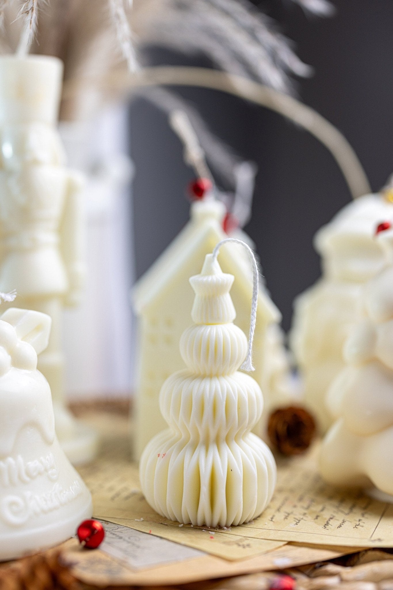 Small Layered Candle – Handmade Soy Wax Holiday Candle for Christmas, Gifts & Cozy Home Decor