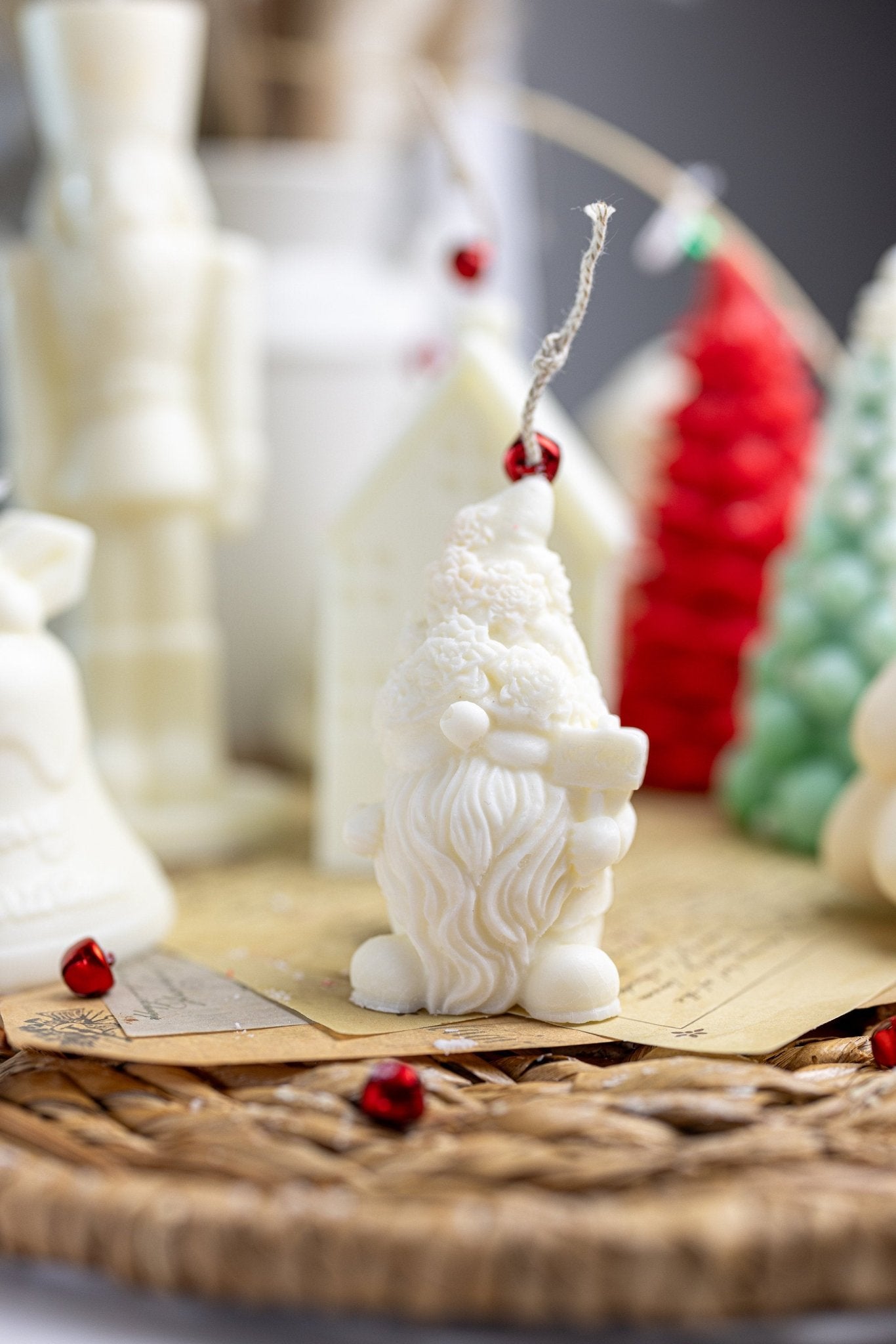 Gnome Candle Set – Handmade Hand-Poured Christmas Gnomes for Holiday Decor & Gifts