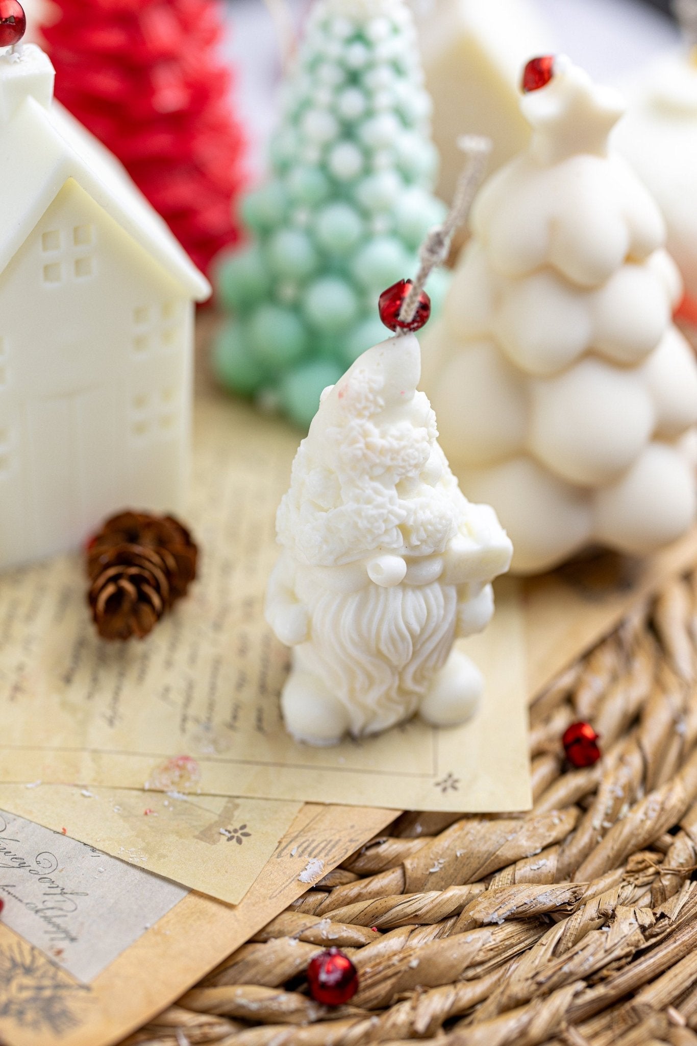 Gnome Candle Set – Handmade Hand-Poured Christmas Gnomes for Holiday Decor & Gifts