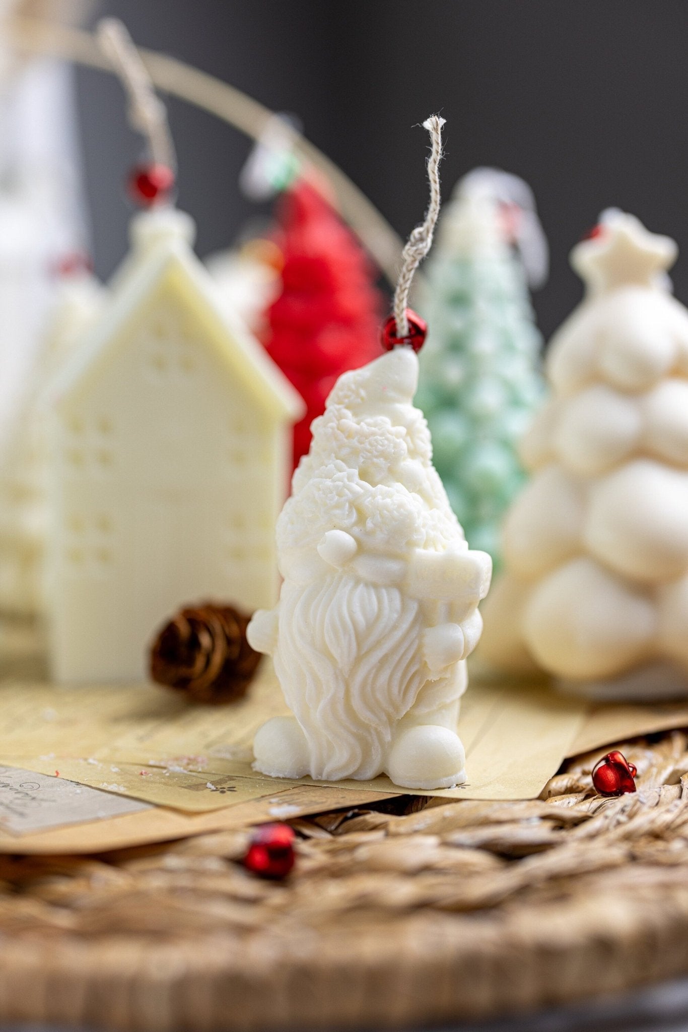 Gnome Candle Set – Handmade Hand-Poured Christmas Gnomes for Holiday Decor & Gifts