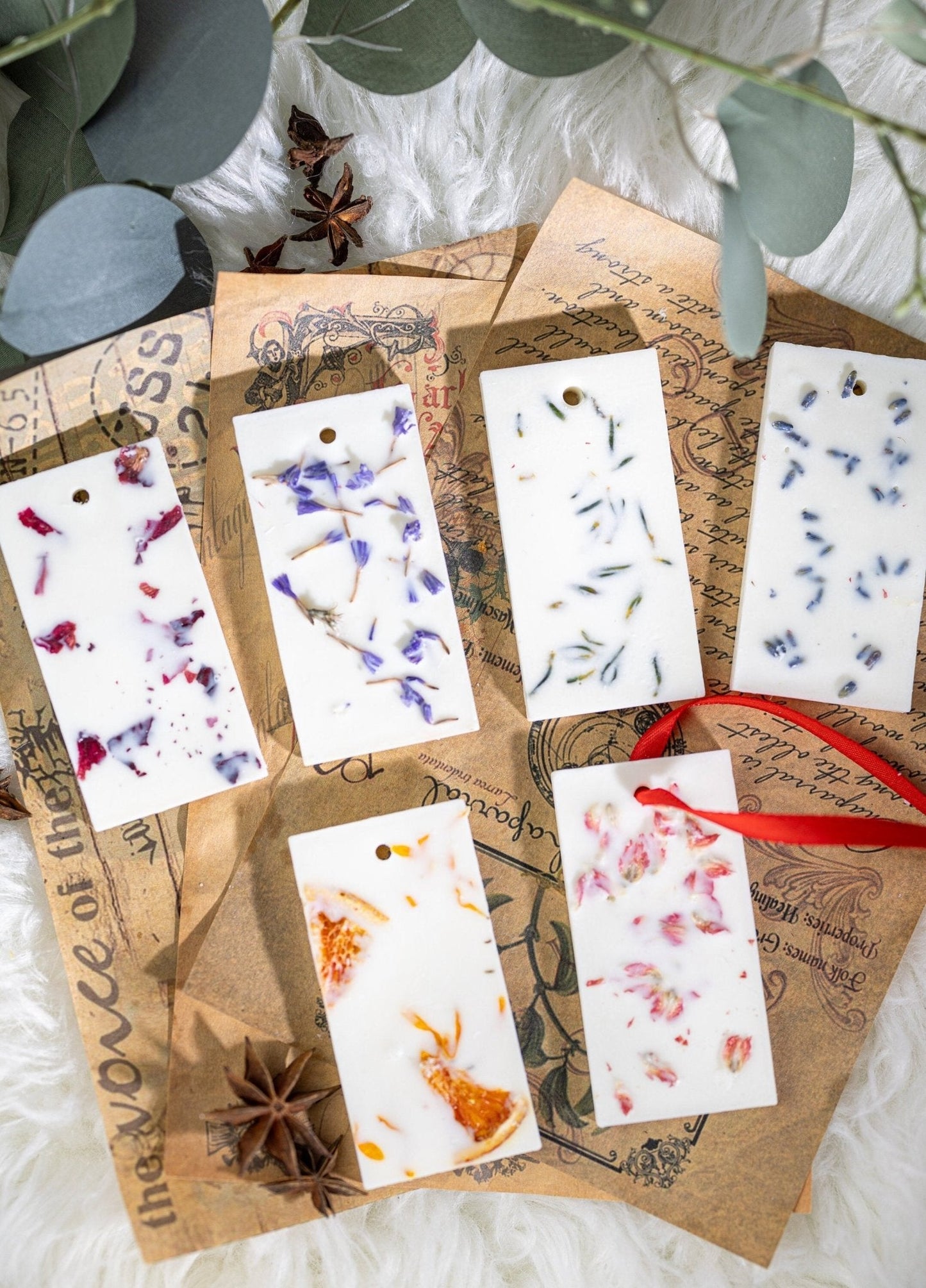 Botanical Wax Sachet Set - Floral Scented Air Fresheners - Valentine's Day Gift