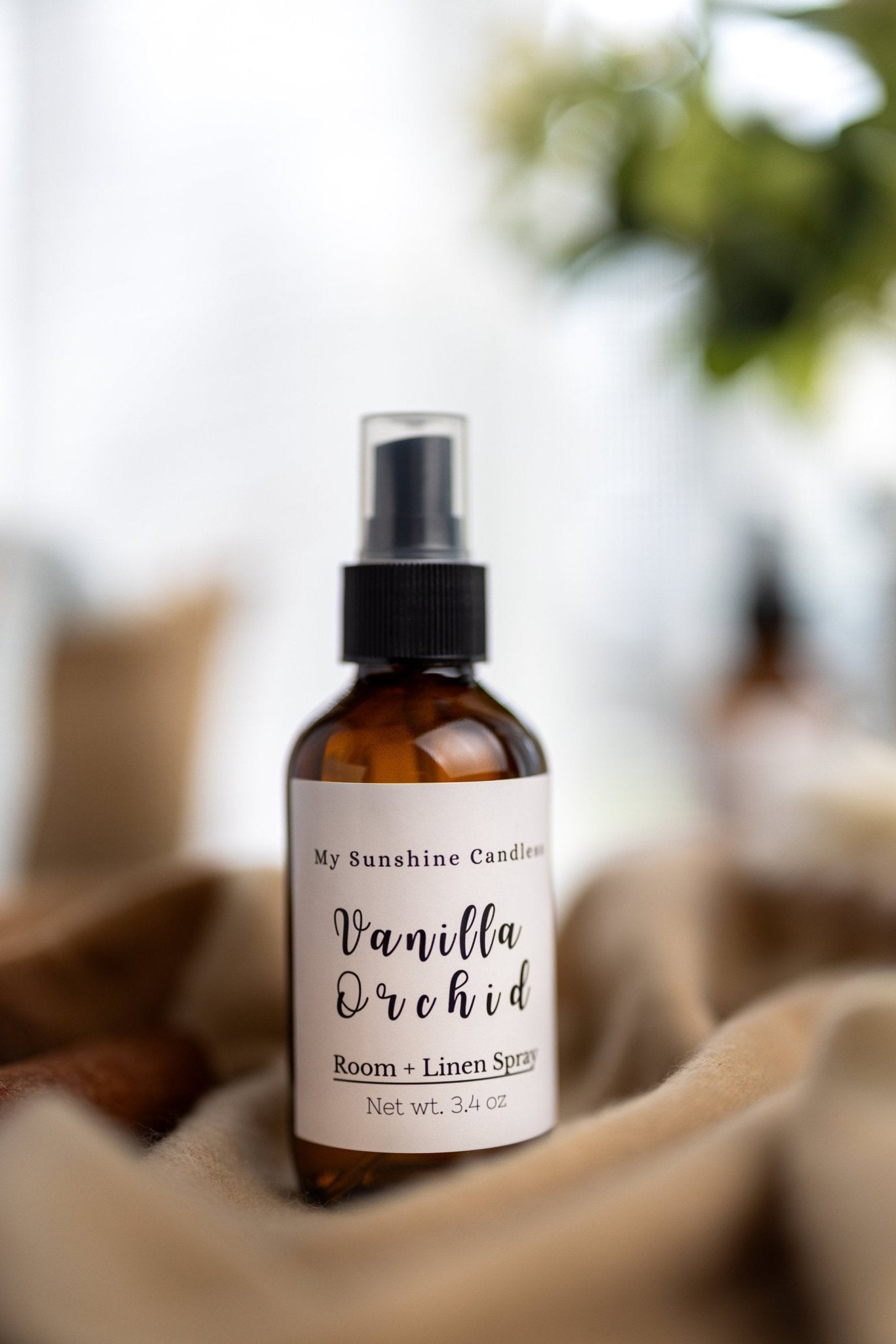 4oz Room Spray – Glass Amber Bottle – Fabric & Room Freshener Set – Seasonal Scents Gift