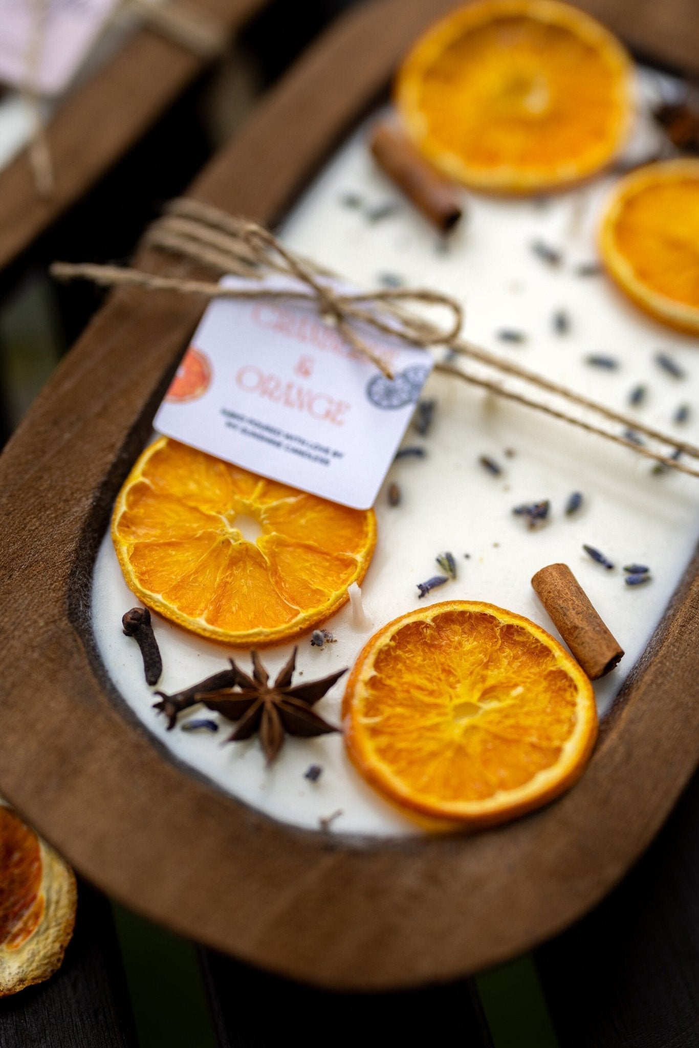 Farmhouse Fruit Scented Soy Candle in Orange Dough Bowl - Mother's Day Gift