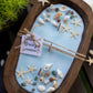 Handcrafted Seashell & Starfish Soy Wax Candle | Farmhouse Summer Decor | Triple Wooden Wicks