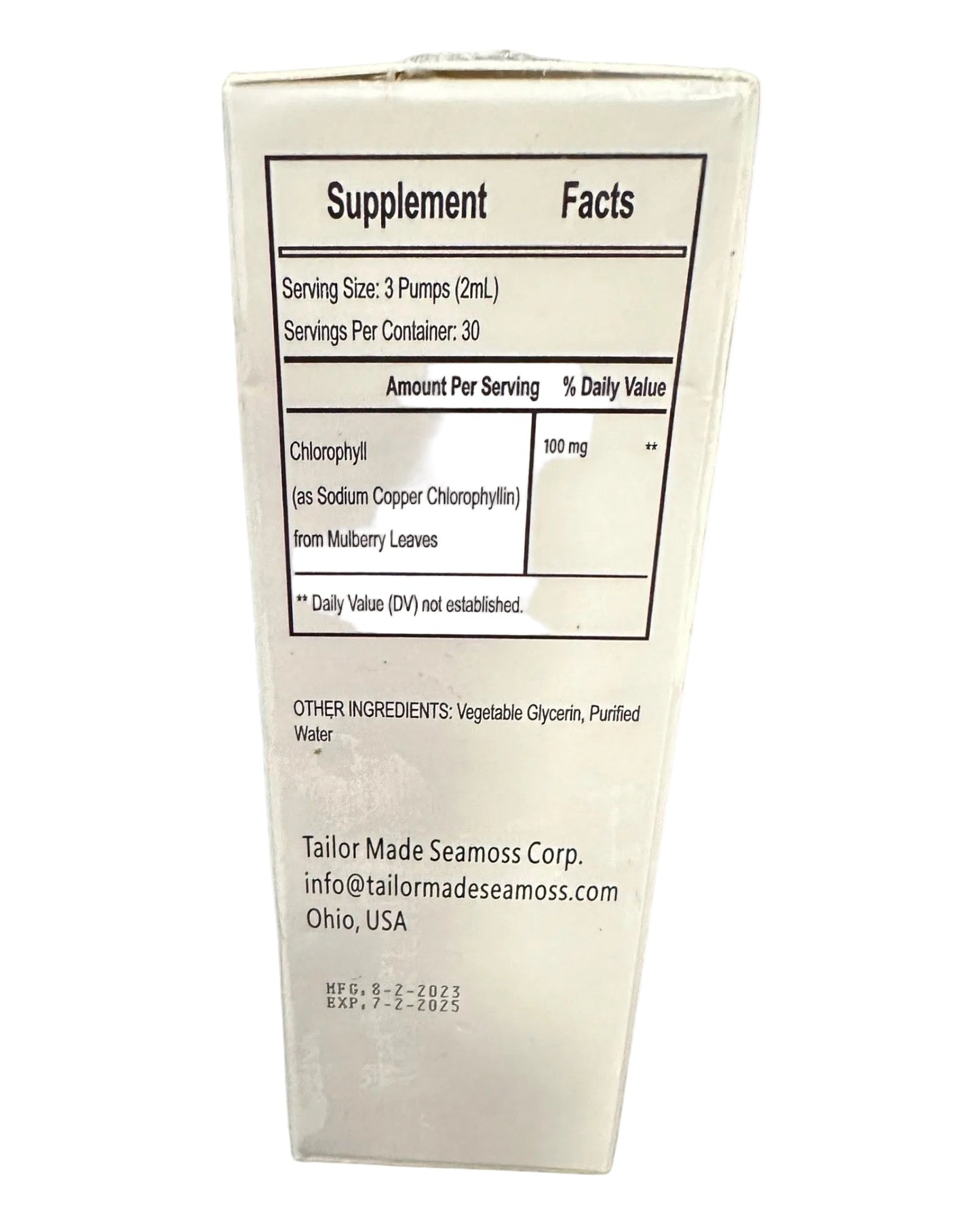 Liquid Chlorophyll 6000mg.
