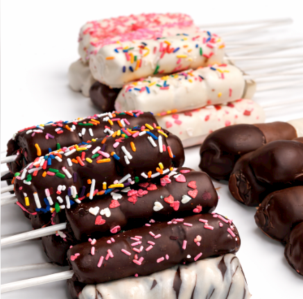 Chocolate Dipped Marshmallow Sticks