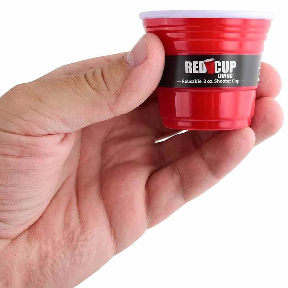 Redcupliving 2 oz Reusable Red Shooter Cup